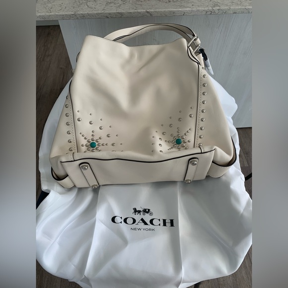 Brand New Coach white edie shoulder bag - Picture 2 of 6